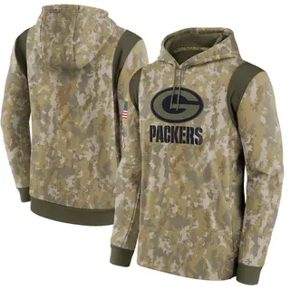 Green Bay Packers Men's 2021 Salute To Service Therma Performance Pullover Hoodie - Camo