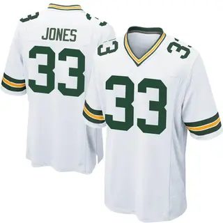 Green Bay Packers Men's Aaron Jones Game Jersey - White