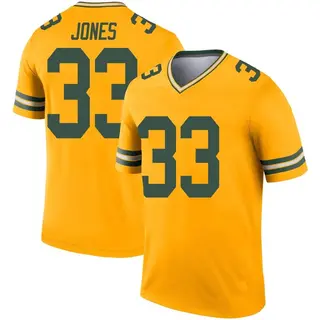 Green Bay Packers Men's Aaron Jones Legend Inverted Jersey - Gold
