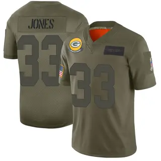 Green Bay Packers Men's Aaron Jones Limited 2019 Salute to Service Jersey - Camo