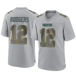 Green Bay Packers Men's Aaron Rodgers Game Atmosphere Fashion Jersey - Gray