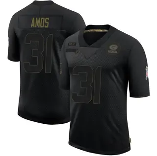 Green Bay Packers Men's Adrian Amos Limited 2020 Salute To Service Jersey - Black