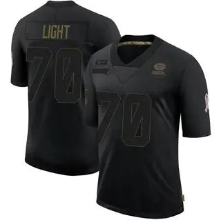 Green Bay Packers Men's Alex Light Limited 2020 Salute To Service Jersey - Black