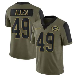 Green Bay Packers Men's Austin Allen Limited 2021 Salute To Service Jersey - Olive