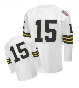 Green Bay Packers Men's Bart Starr Authentic Mitchell and Ness Throwback Jersey - White