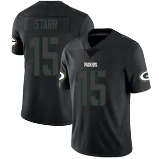 Green Bay Packers Men's Bart Starr Limited Jersey - Black Impact