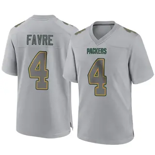 Green Bay Packers Men's Brett Favre Game Atmosphere Fashion Jersey - Gray