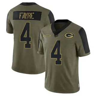 Green Bay Packers Men's Brett Favre Limited 2021 Salute To Service Jersey - Olive