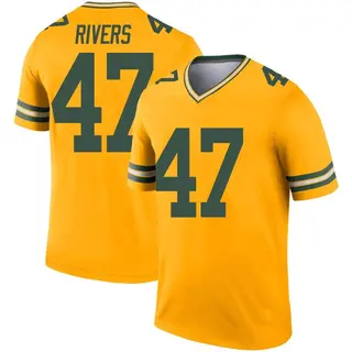 Green Bay Packers Men's Chauncey Rivers Legend Inverted Jersey - Gold