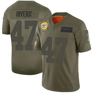 Green Bay Packers Men's Chauncey Rivers Limited 2019 Salute to Service Jersey - Camo