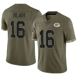 Green Bay Packers Men's Chris Blair Limited 2022 Salute To Service Jersey - Olive