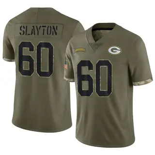 Green Bay Packers Men's Chris Slayton Limited 2022 Salute To Service Jersey - Olive