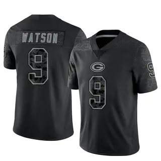 Green Bay Packers Men's Christian Watson Limited Reflective Jersey - Black