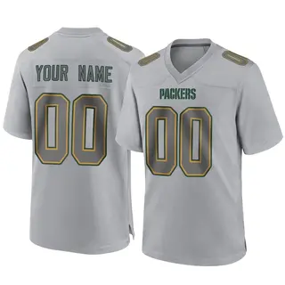 Green Bay Packers Men's Custom Game Atmosphere Fashion Jersey - Gray