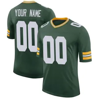 Green Bay Packers Men's Custom Limited Classic Jersey - Green