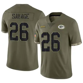 Green Bay Packers Men's Darnell Savage Limited 2022 Salute To Service Jersey - Olive