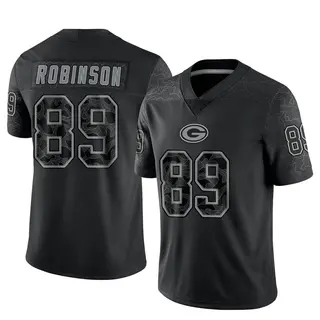 Green Bay Packers Men's Dave Robinson Limited Reflective Jersey - Black