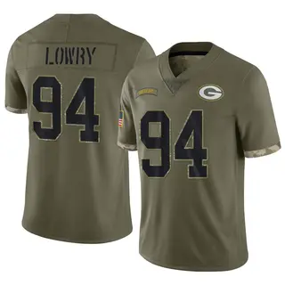 Green Bay Packers Men's Dean Lowry Limited 2022 Salute To Service Jersey - Olive