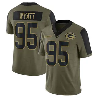 Green Bay Packers Men's Devonte Wyatt Limited 2021 Salute To Service Jersey - Olive