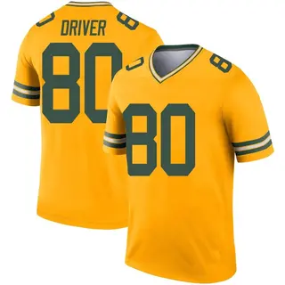 Green Bay Packers Men's Donald Driver Legend Inverted Jersey - Gold