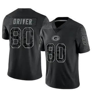 Green Bay Packers Men's Donald Driver Limited Reflective Jersey - Black
