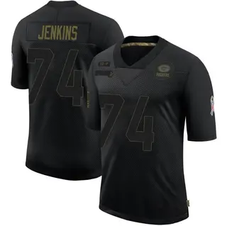 Green Bay Packers Men's Elgton Jenkins Limited 2020 Salute To Service Jersey - Black