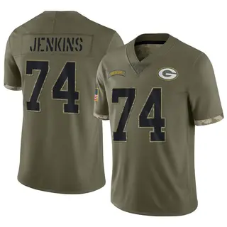 Green Bay Packers Men's Elgton Jenkins Limited 2022 Salute To Service Jersey - Olive
