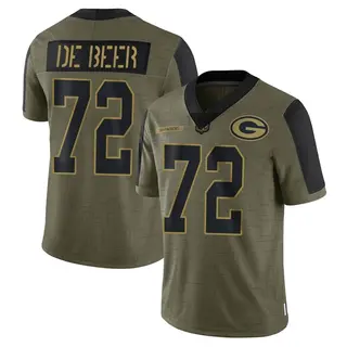 Green Bay Packers Men's Gerhard de Beer Limited 2021 Salute To Service Jersey - Olive