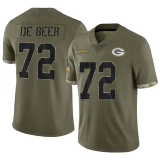 Green Bay Packers Men's Gerhard de Beer Limited 2022 Salute To Service Jersey - Olive