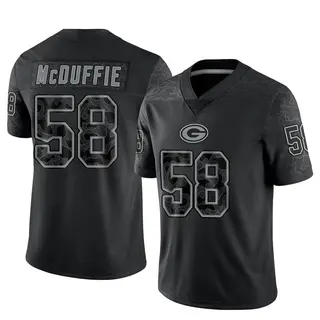 Green Bay Packers Men's Isaiah McDuffie Limited Reflective Jersey - Black