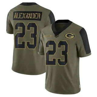 Green Bay Packers Men's Jaire Alexander Limited 2021 Salute To Service Jersey - Olive
