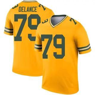 Green Bay Packers Men's Jean Delance Legend Inverted Jersey - Gold
