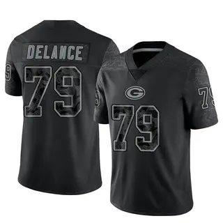 Green Bay Packers Men's Jean Delance Limited Reflective Jersey - Black