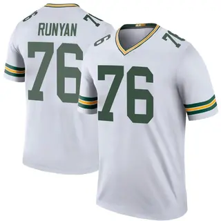 Green Bay Packers Men's Jon Runyan Legend Color Rush Jersey - White