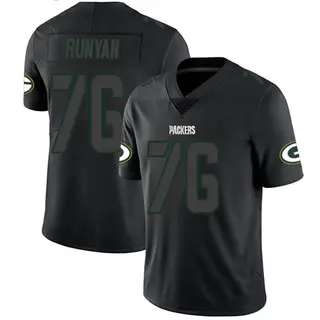 Green Bay Packers Men's Jon Runyan Limited Jersey - Black Impact