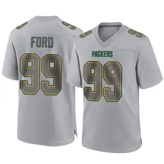 Green Bay Packers Men's Jonathan Ford Game Atmosphere Fashion Jersey - Gray