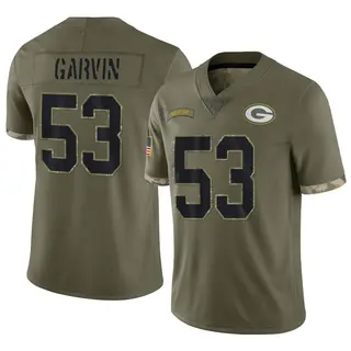 Green Bay Packers Men's Jonathan Garvin Limited 2022 Salute To Service Jersey - Olive