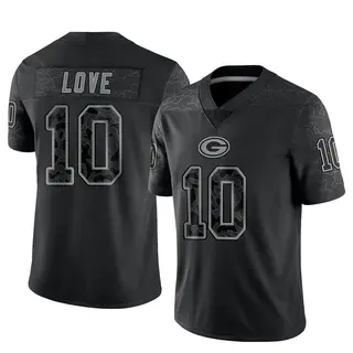 Green Bay Packers Men's Jordan Love Limited Reflective Jersey - Black