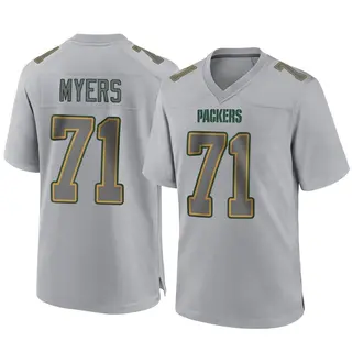 Green Bay Packers Men's Josh Myers Game Atmosphere Fashion Jersey - Gray