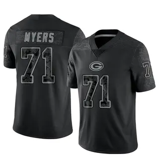 Green Bay Packers Men's Josh Myers Limited Reflective Jersey - Black