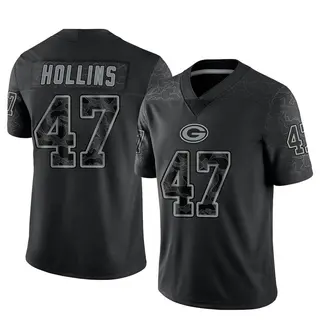 Green Bay Packers Men's Justin Hollins Limited Reflective Jersey - Black