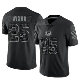 Green Bay Packers Men's Keisean Nixon Limited Reflective Jersey - Black