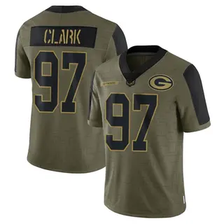Green Bay Packers Men's Kenny Clark Limited 2021 Salute To Service Jersey - Olive
