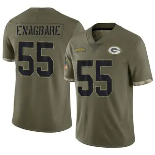 Green Bay Packers Men's Kingsley Enagbare Limited 2022 Salute To Service Jersey - Olive