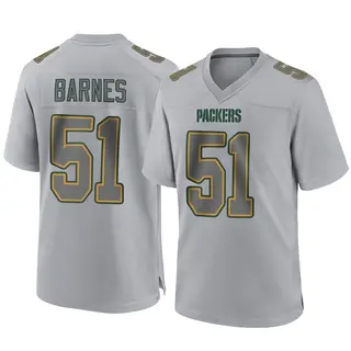 Green Bay Packers Men's Krys Barnes Game Atmosphere Fashion Jersey - Gray