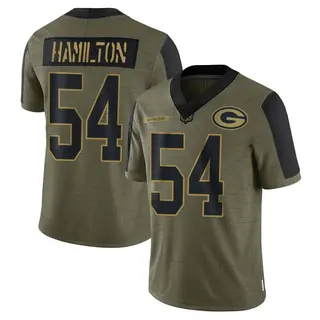 Green Bay Packers Men's LaDarius Hamilton Limited 2021 Salute To Service Jersey - Olive
