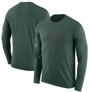 Green Bay Packers Men's Legend 2018 Salute to Service Sideline Performance Long Sleeve T-Shirt - Green