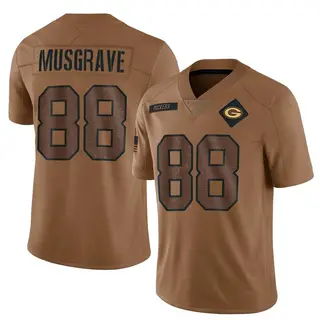 Green Bay Packers Men's Luke Musgrave Limited 2023 Salute To Service Jersey - Brown