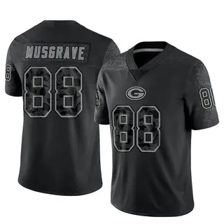 Green Bay Packers Men's Luke Musgrave Limited Reflective Jersey - Black