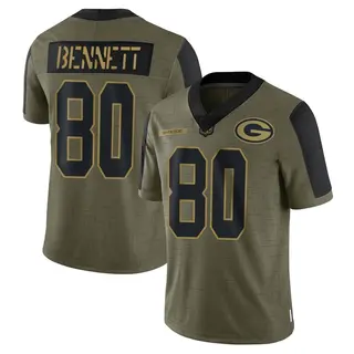 Green Bay Packers Men's Martellus Bennett Limited 2021 Salute To Service Jersey - Olive